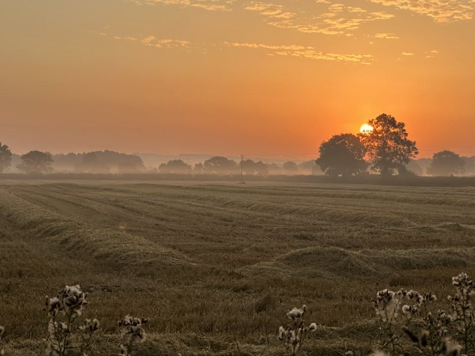 Sunrise over the Yorkshire Wolds near Pocklington